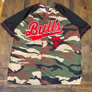 Chicago Bulls Camouflage Baseball Jersey XL NBA Basketball Fan Gear, Bob Love